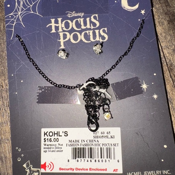 Hocus Pocus necklace and earring set NEW Halloween - Picture 2 of 2